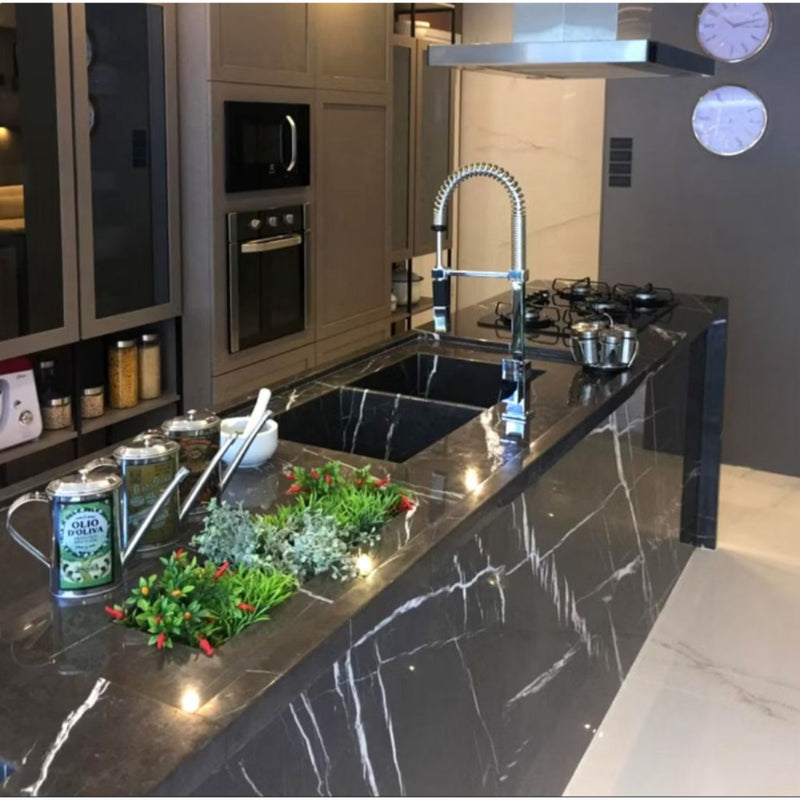 Vinil Adesivo Alltak Decor - Marmore Grigio Brilho 1,22m