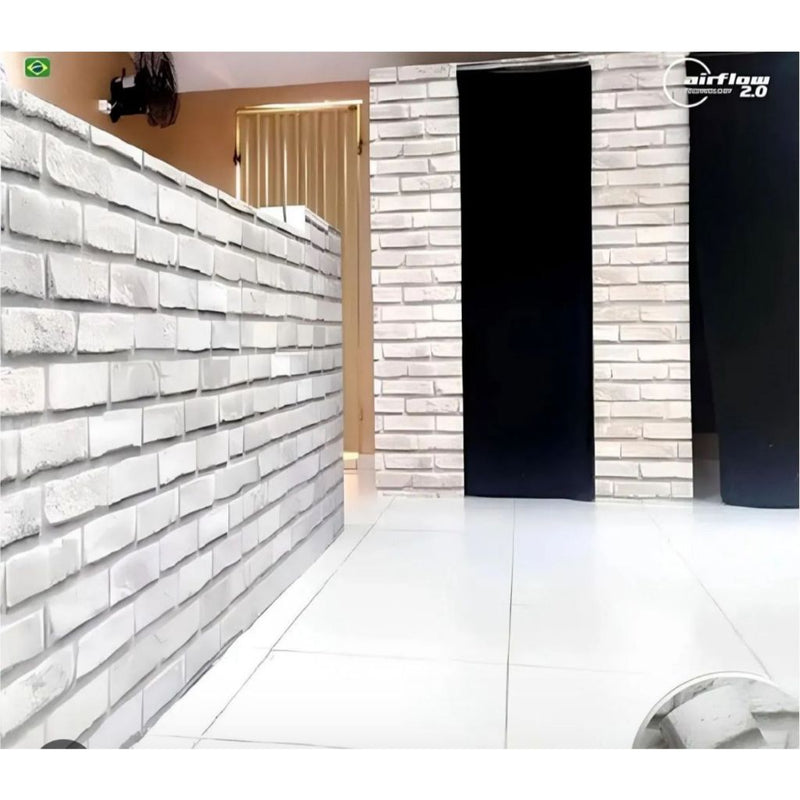 Vinil Adesivo Tijolo Branco - 1 x 1,22 - Alltak