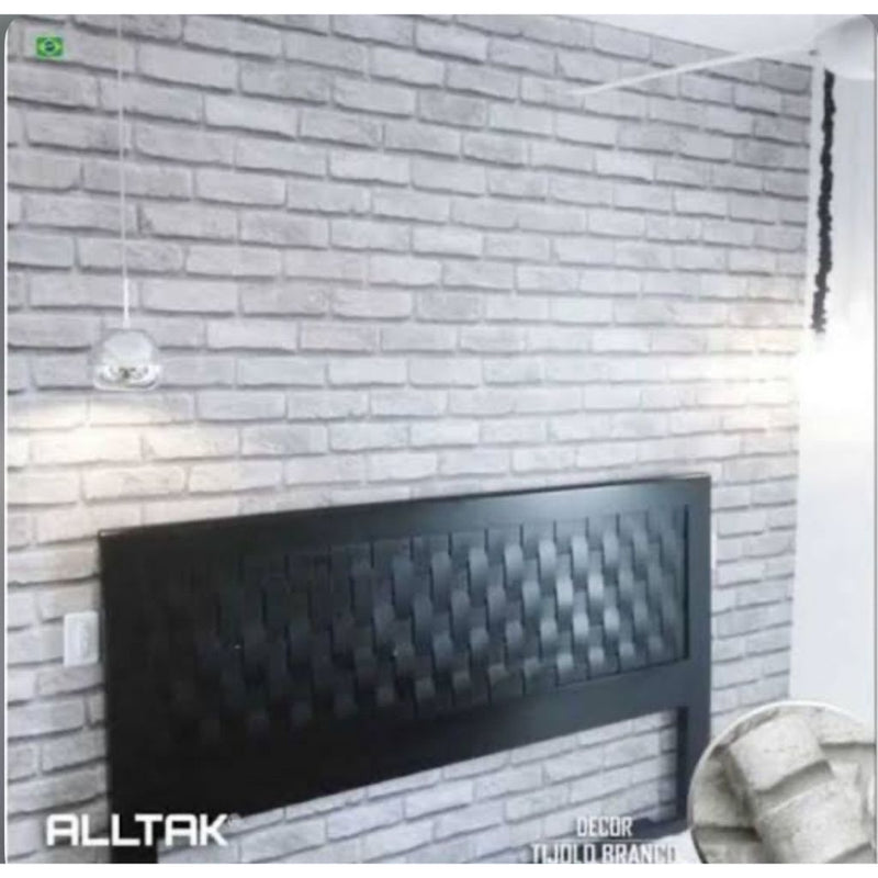 Vinil Adesivo Tijolo Branco - 1 x 1,22 - Alltak
