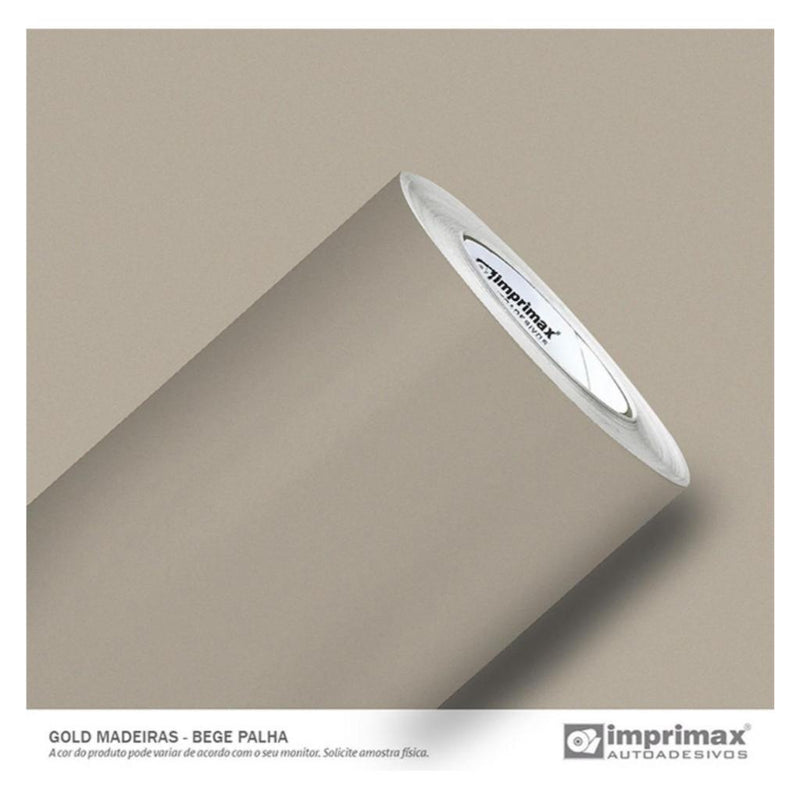 Adesivo Gold Madeira Satin Bege Palha Imprimax