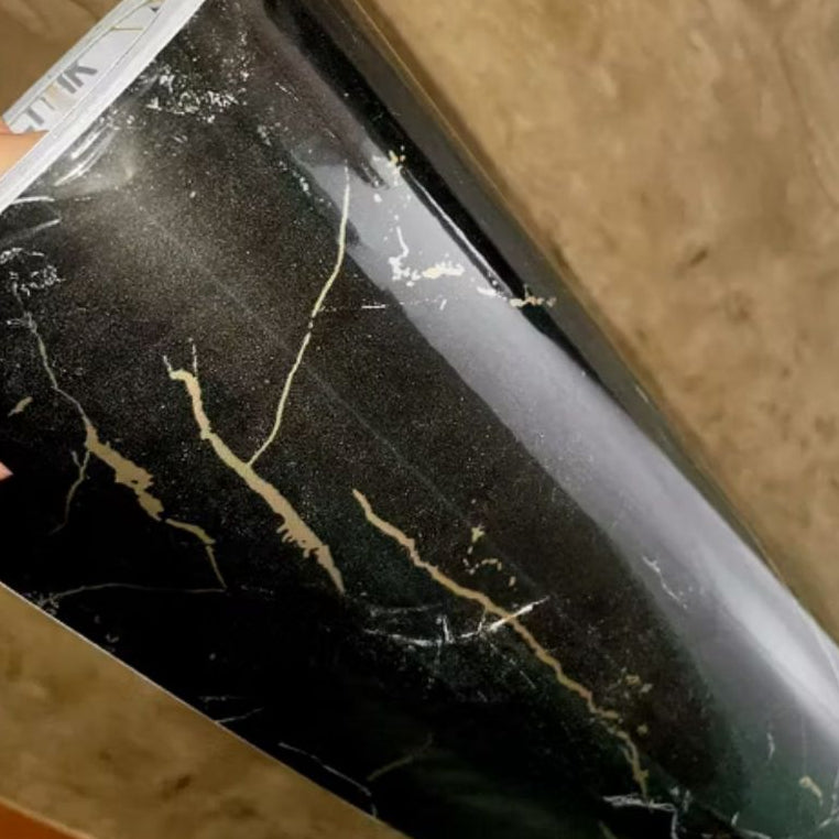 Vinil Adesivo Alltak Decor - Marmore Marquina Brilho 1,22m