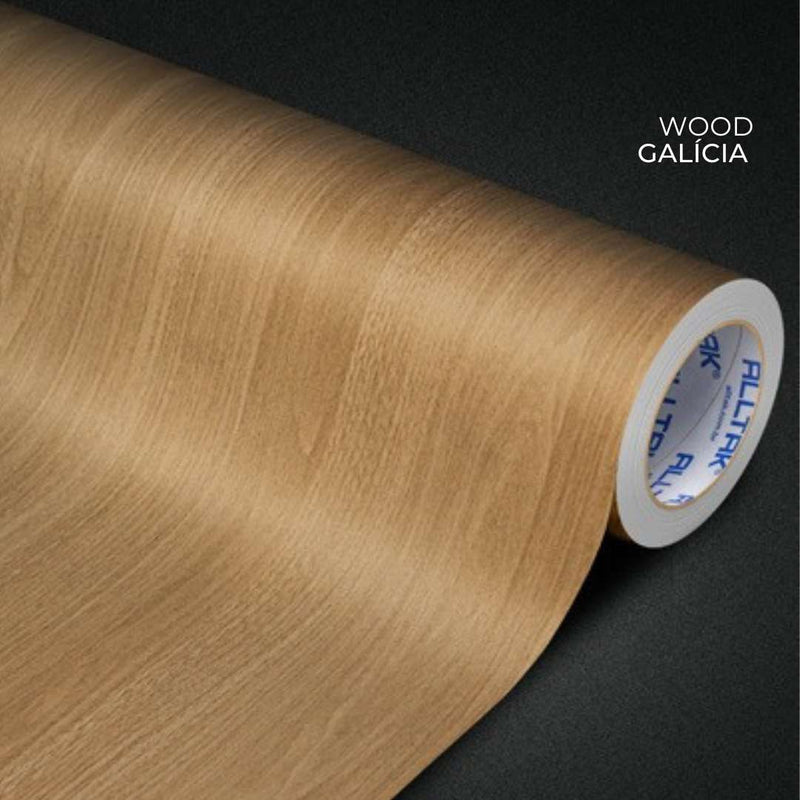 Vinil Adesivo Madeira Galicia - 1 x 1,22 - Alltak