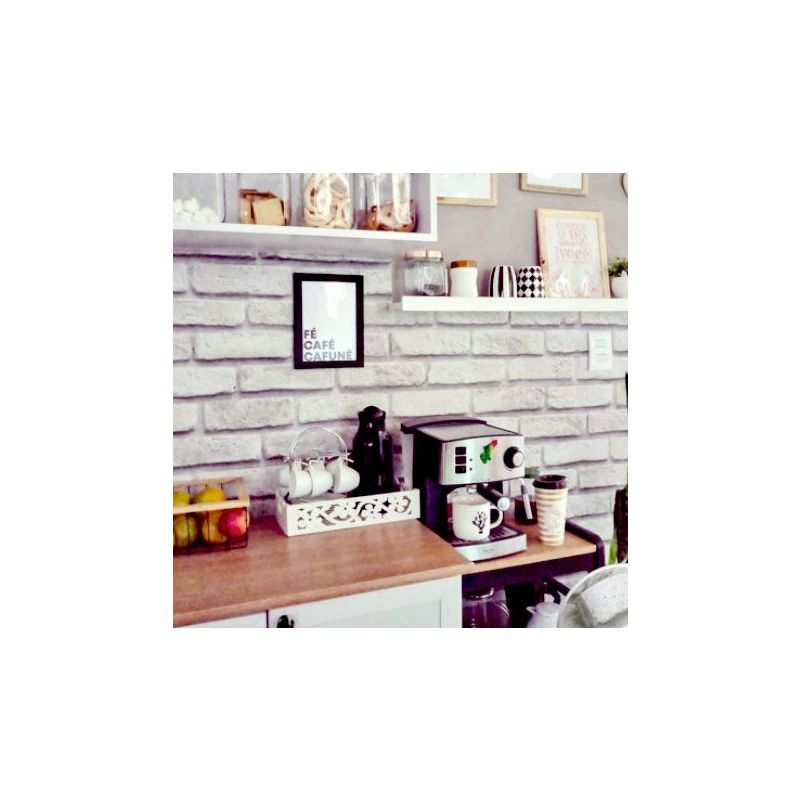 Vinil Adesivo Tijolo Branco - 1 x 1,22 - Alltak