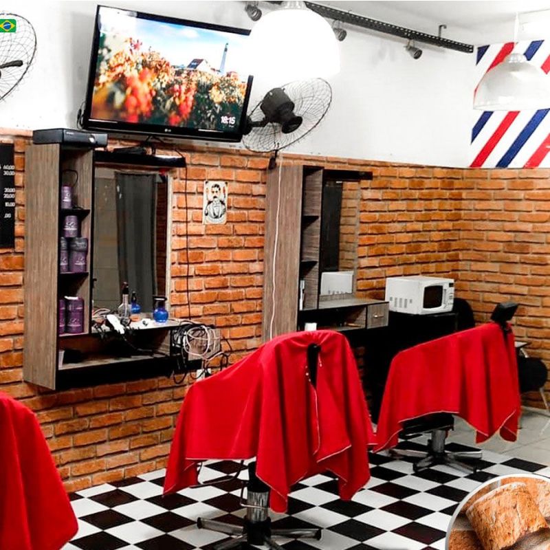 Vinil Adesivo Tijolo Vermelho - 1 x 1,22 - Alltak