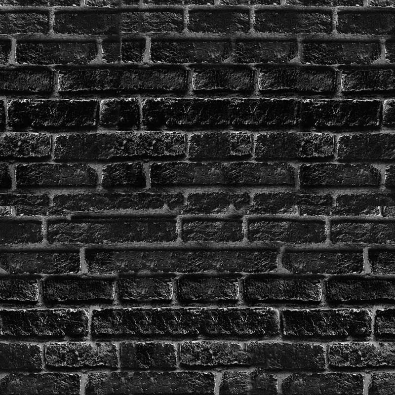 Vinil Adesivo Tijolo Preto - 1 x 1,22 - Alltak